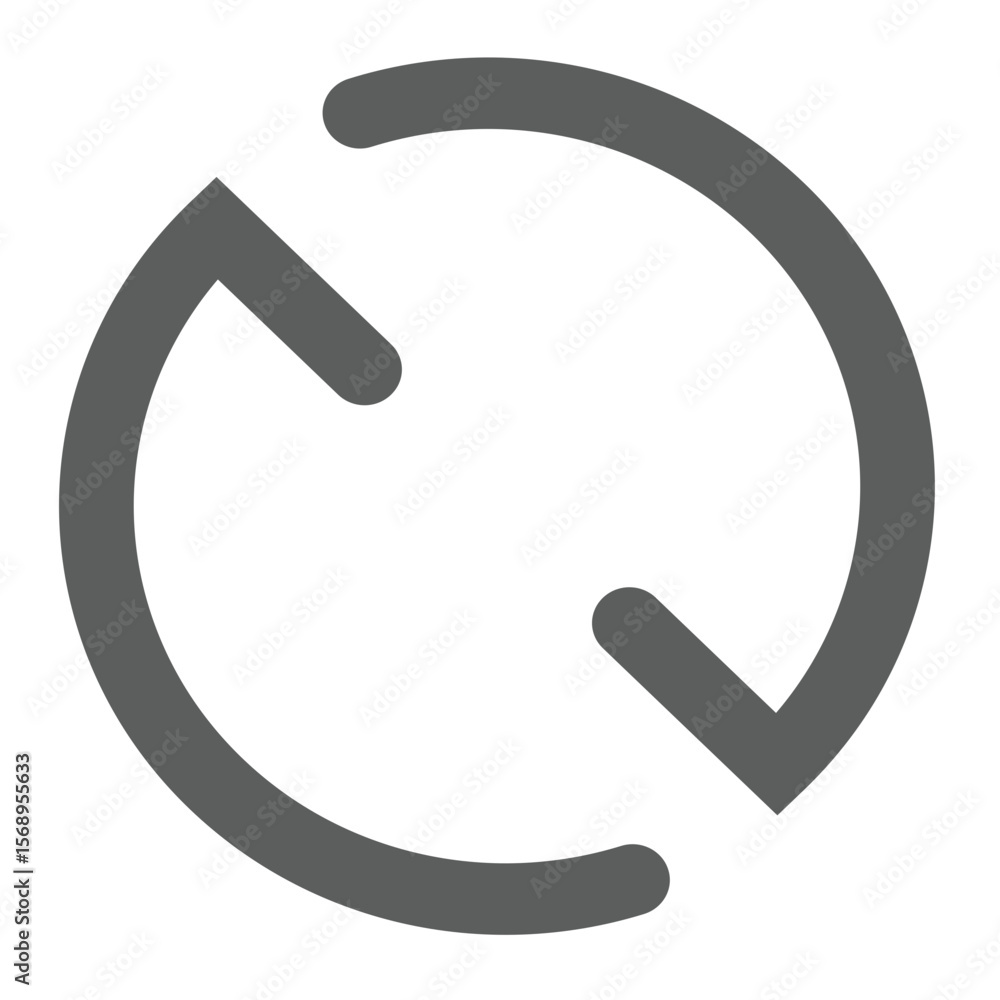 Poster circular arrows symbol representing refresh reload or exchange concept