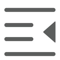 Hamburger menu icon with right arrow indicating navigation or action