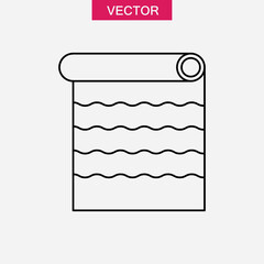 mattress icon or logo isolated sign symbol, vector flat linear illustration for web and app..eps