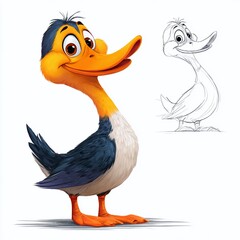 Detailed Visual Prompt for a Loving Duck Expertly Crafted for Artistic Exploration