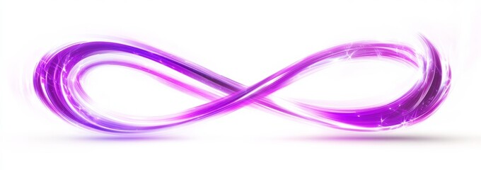 Abstract Infinity Symbol, Purple, White Background (1)