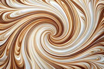 Swirl of brown and white colors