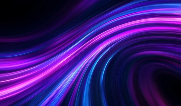 Abstract swirling neon lines, dark background, vibrant colors, digital art, use for wallpaper or background