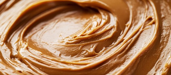 Close-up swirls of dulce de leche