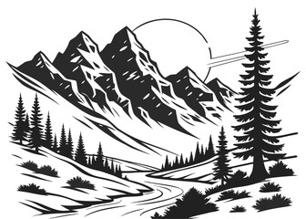 winter forest landscape