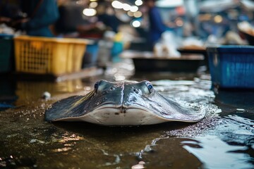 stingray fish in the market