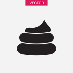 Poop icon or logo isolated sign symbol , vector simple illustration for web and app..eps