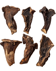 Dried Black Trumpet Mushrooms Dark Brown Fungi Food