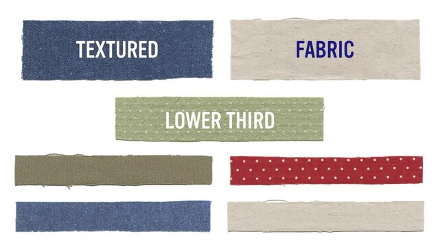 Fabric lower thirds Set