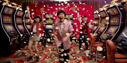 jackpot winner as chips fall - winning a fortune in the lotter or casino by gambling