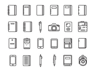 Hand drawn notebook line art style vector image