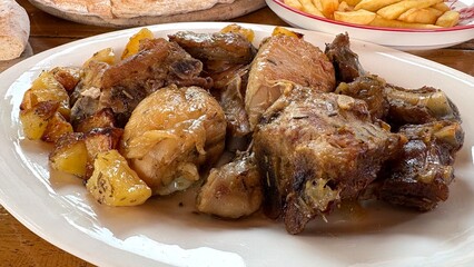 Baked Chicken with potatoes Italian Style.