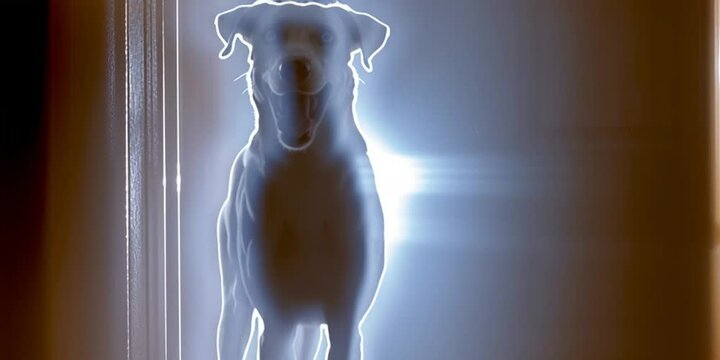 a ghostly spirit animal dead dog 