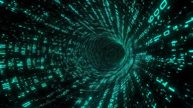 Digital Tunnel of Binary Code in Cyberspace