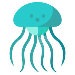 Naklejka premium jellyfish on black background