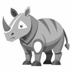 Fototapeta premium rhino cartoon isolated on white
