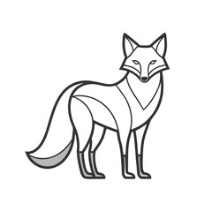 Obraz premium vector illustration of a fox