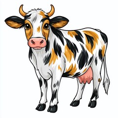 Fototapeta premium Creating Stunning Visuals of Shy Cows A Comprehensive Guide to Expert Visual Prompt Engineering for Realistic FullBody