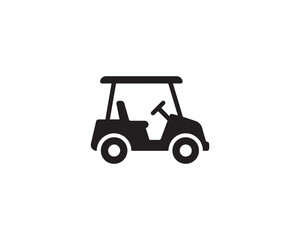Golf Cart icon vector art illustration.