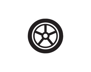 Wheel icon vector design art illustration