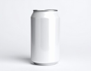白い缶のモックアップサンプル　白背景