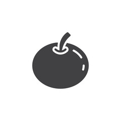 Apple fruit solid glyph icon