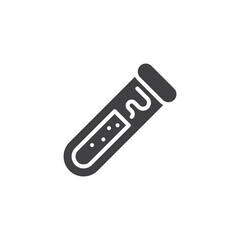 Test tube solid glyph icon