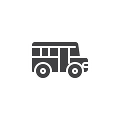 School bus solid vector icon