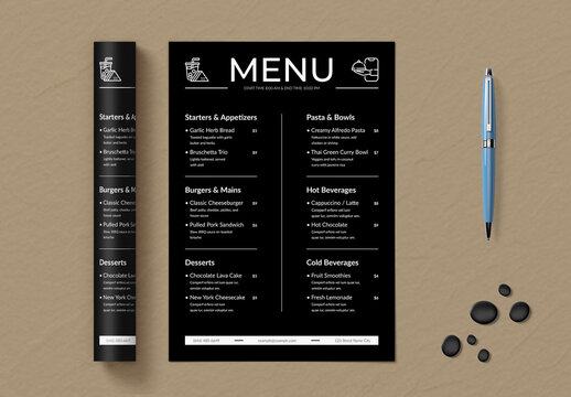 Modern Restaurant Menu Template