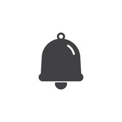 School bell solid glyph icon