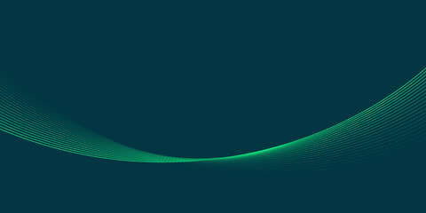 Abstract Teal and Green Wave Design