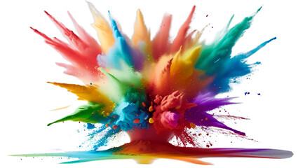 Vibrant Dust Blast for Festival Celebration and Color Run Graphics