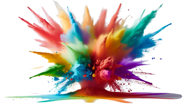 Vibrant Dust Blast for Festival Celebration and Color Run Graphics