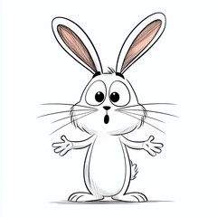 Obraz premium Captivating Visual Prompt A Surprised Rabbit for AI Art Generation