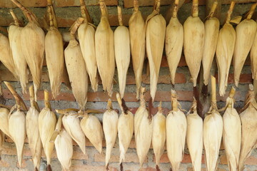 Hang-dried corn