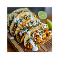 Delicious Roasted Cauliflower Tacos with Creamy Cilantro-Lime Dressing