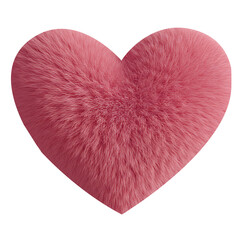Inviting Soft Heart Plush Texture Isolated Background PNG