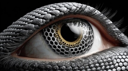 Fototapeta premium Abstract scaled eye design