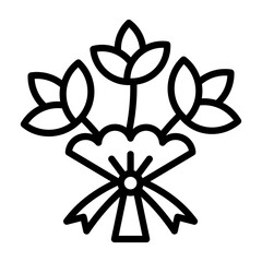 Graduation Flower Icon