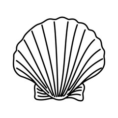 Seashell vector icon. Shell illustration sign. conch symbol. Sea Life web icons.