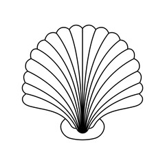 Seashell vector icon. Shell illustration sign. conch symbol. Sea Life web icons.