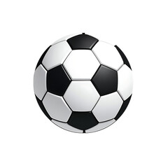 Fototapeta premium Classic black and white soccer ball isolated on transparent background