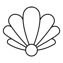 Seashell vector icon. Shell illustration sign. conch symbol. Sea Life web icons.