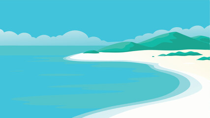 sea and beach landscape.