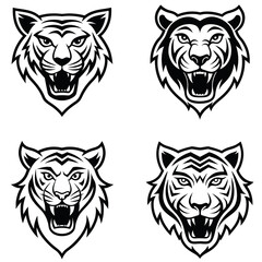 tiger head vector