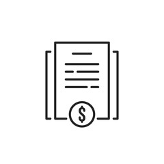 approved profitable contract icon or price list