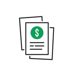 paperwork icon with invoice form or price list