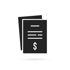 debt form icon like black document symbol