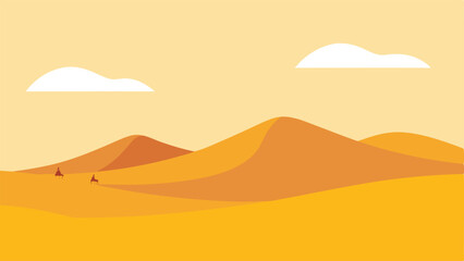 vector illustration of desert landscape