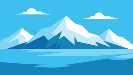Fototapeta premium vector illustration of mountain landscape